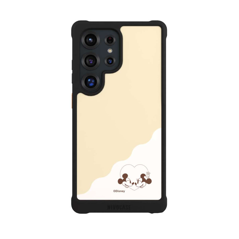 Galaxy S25 Ultra NIVOmax Mickey and Minnie Love Heart Beige