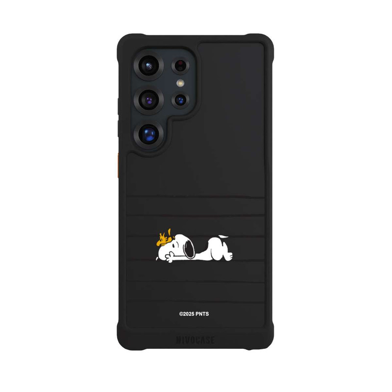 Galaxy S25 Ultra NIVOmax Snoopy Woodstock Stripes Peanuts Transparent