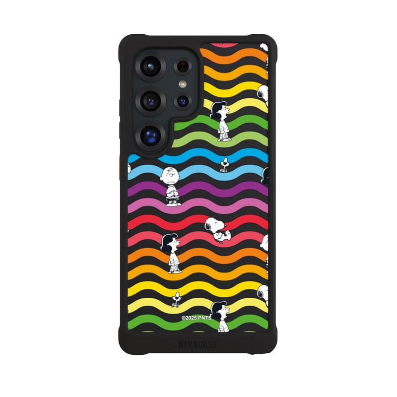 Galaxy S25 Ultra NIVOmax Snoopy Pattern Rainbow Transparent