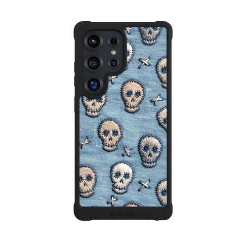 Samsung Galaxy S25 Ultra NIVOmax Skulls on Jeans Pattern