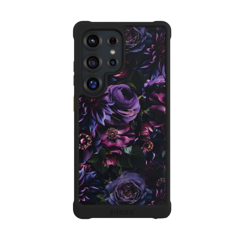 Galaxy S25 Ultra NIVOmax Dark Purple Flowers