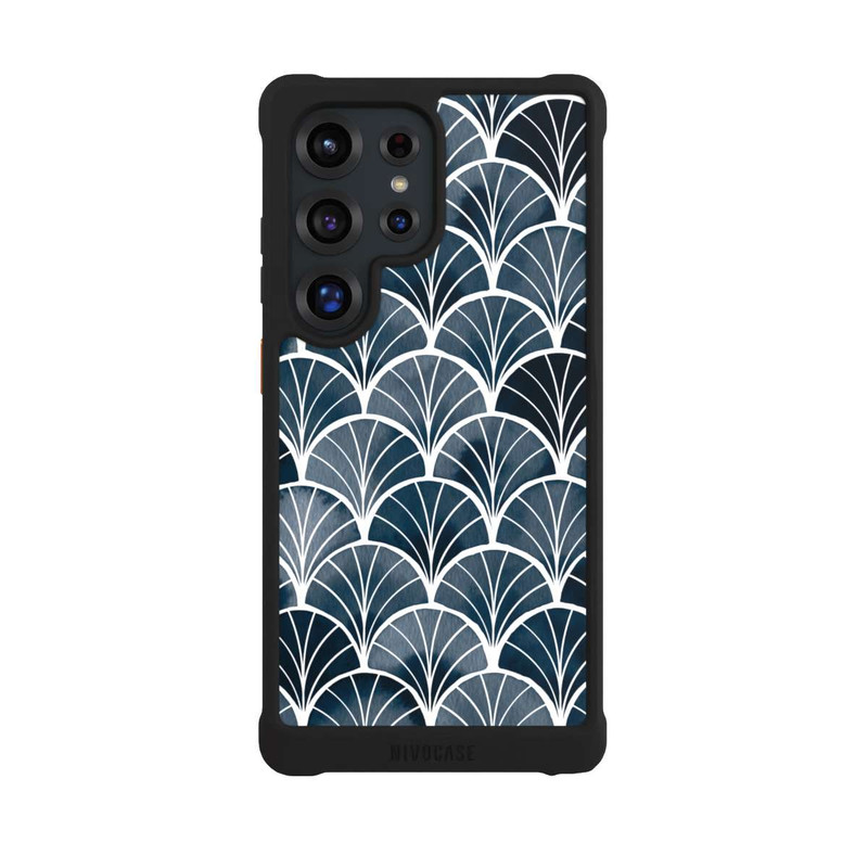 Galaxy S25 Ultra NIVOmax Botanische Brise Art Deco Grau