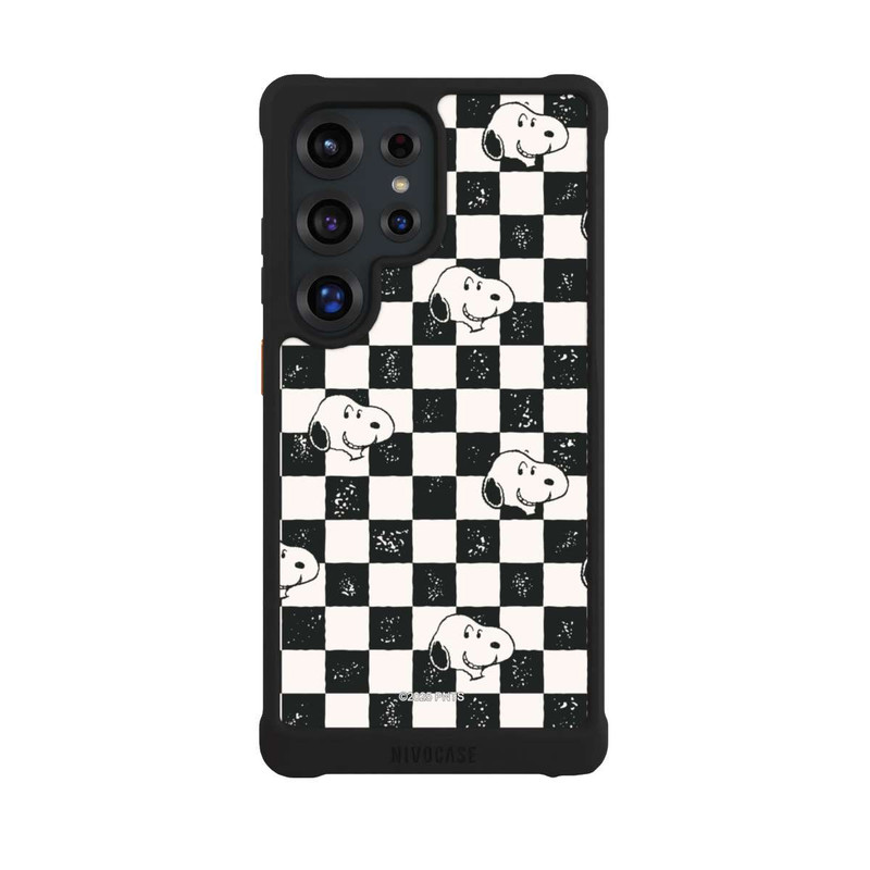 Galaxy S25 Ultra NIVOmax Snoopy Heads Checked Pattern