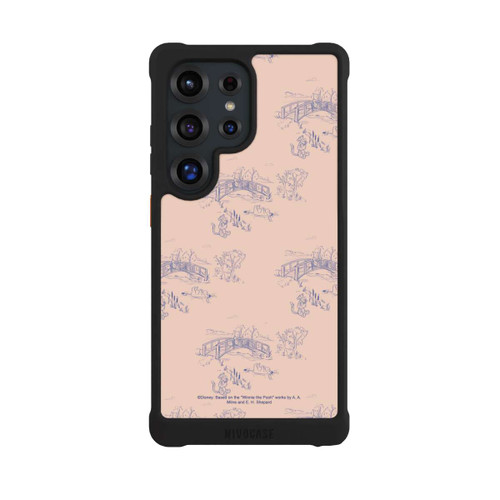Samsung Galaxy S25 Ultra NIVOmax Winnie the Pooh Retro Pattern Bridges Pink