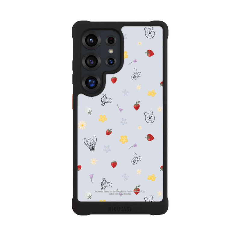 Galaxy S25 Ultra NIVOmax Winnie the Pooh and Friends Strawberry Pattern Blue