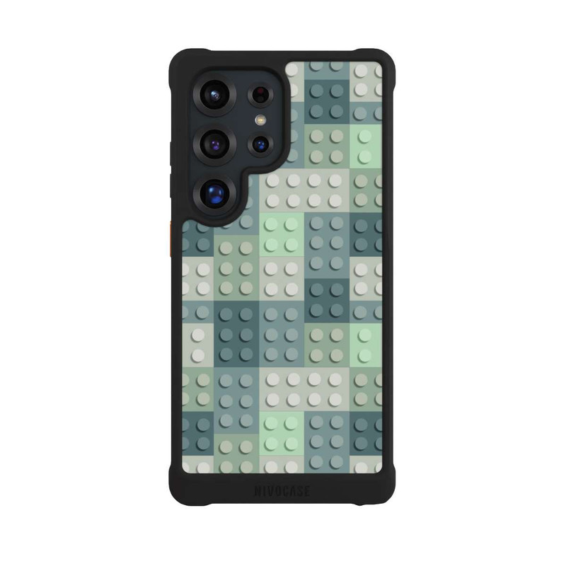 Galaxy S25 Ultra NIVOmax Modèle de blocs verts