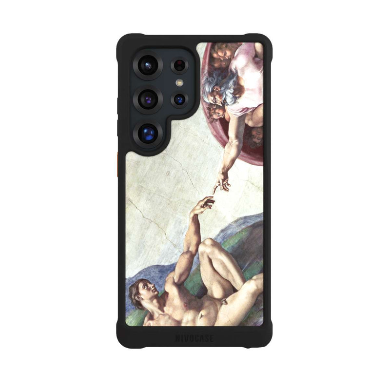 Galaxy S25 Ultra NIVOmax Michelangelo Buonarroti Création d'Adam