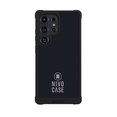 Samsung Galaxy S25 Ultra NIVOmax Nivocase Logo Schwarz Grau