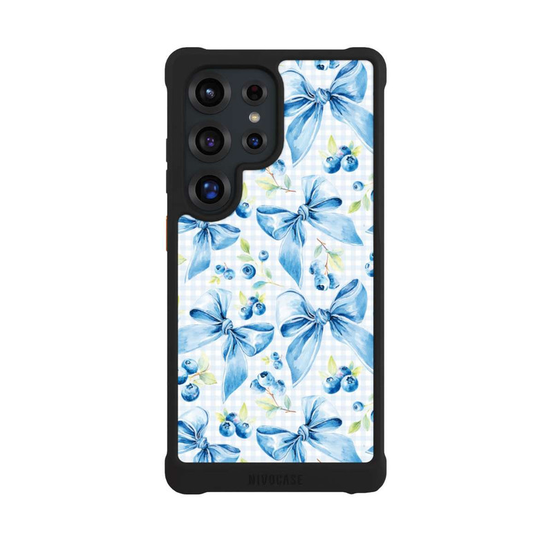 Galaxy S25 Ultra NIVOmax Nœuds bleus et myrtilles avec IA