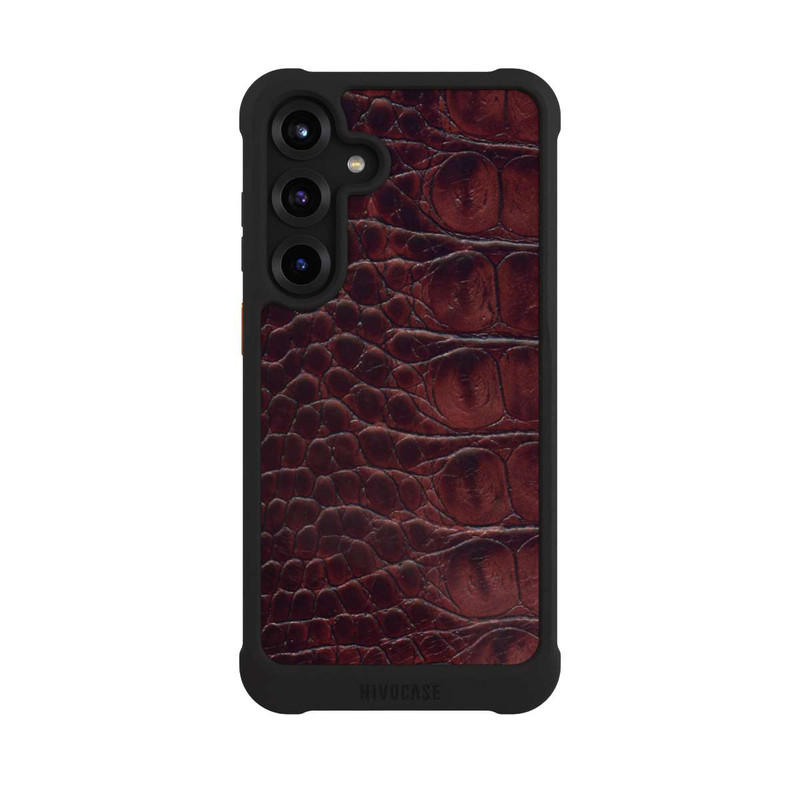 Galaxy S25 + NIVOmax Cuir de Crocodile