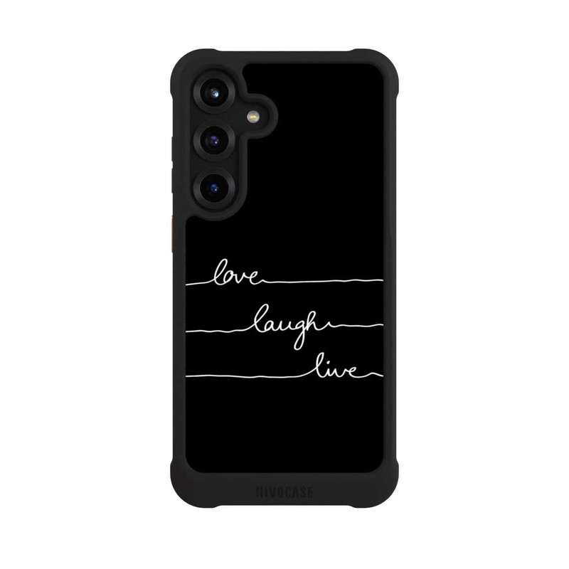 Galaxy S25 + NIVOmax Love Laugh Live blanc/noir