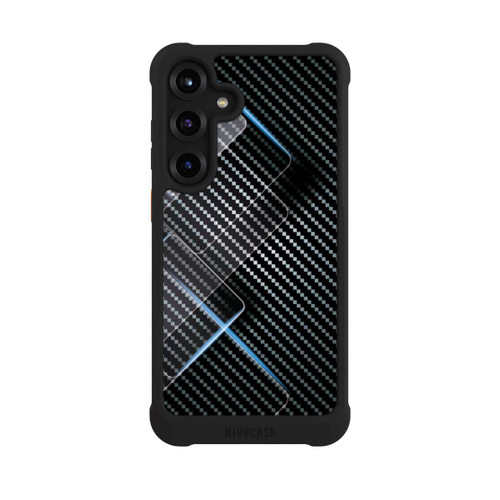 Samsung Galaxy S25+  NIVOmax Blaue Linien auf Karbon