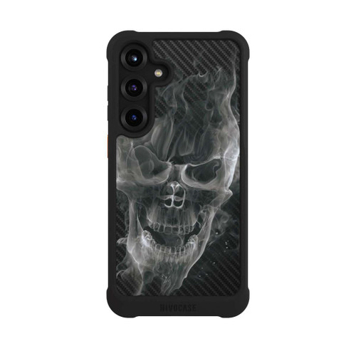 Samsung Galaxy S25+  NIVOmax rauchender Totenkopf Carbon