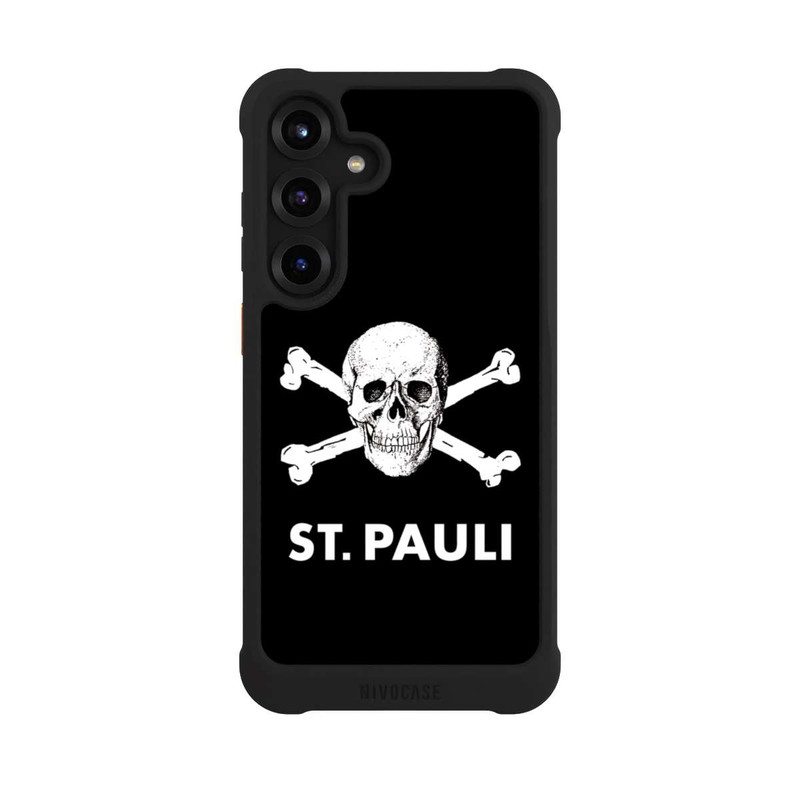Galaxy S25 + NIVOmax FC St.Pauli WhiteSkull