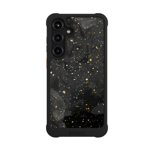 Samsung Galaxy S25+  NIVOmax Marbre Noir &amp; Etincelles Dorées