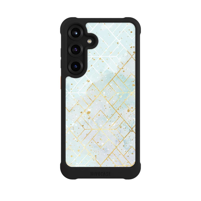 Galaxy S25 + NIVOmax Marble Mixed Grid pastel