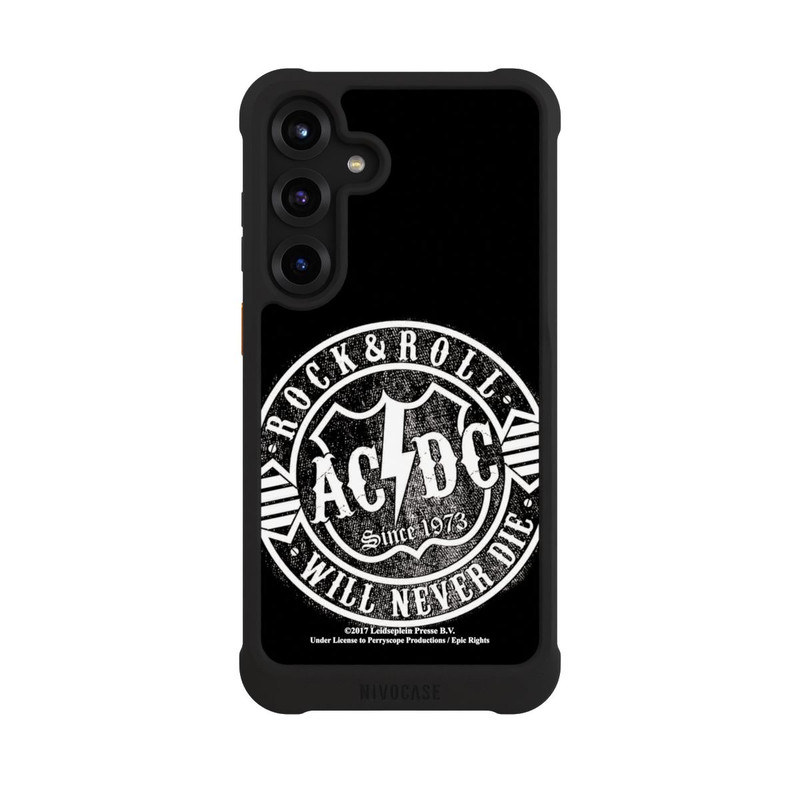 Galaxy S25 + NIVOmax ACDC Rock and Roll Blanc