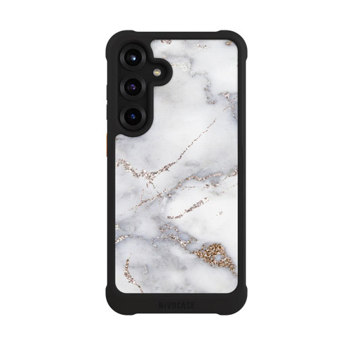 Samsung Galaxy S25+  NIVOmax Silberglitzer Marmorlook