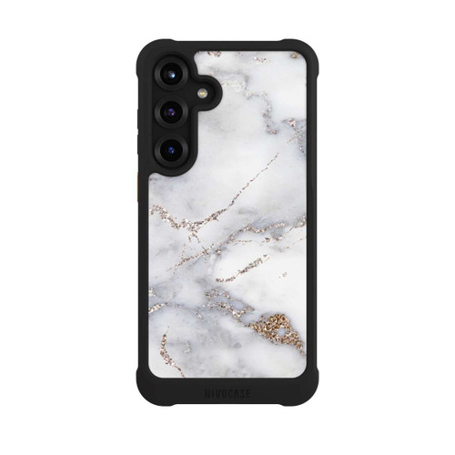 Samsung Galaxy S25+  NIVOmax Silver Glitter Marble Look