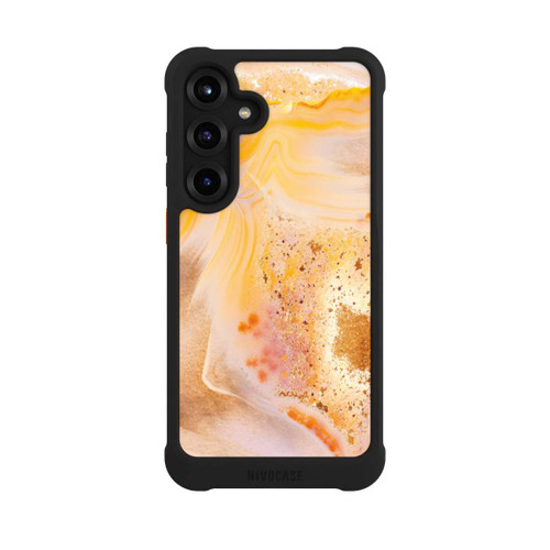 Samsung Galaxy S25+  NIVOmax Orange Glitter Marble Look
