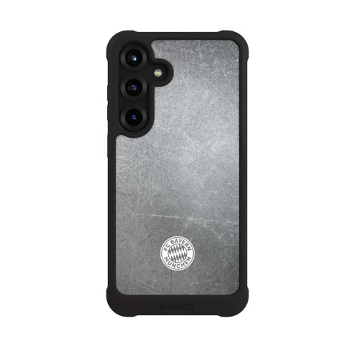 Samsung Galaxy S25+  NIVOmax Classic FCB Logo Small - White on Metal Look