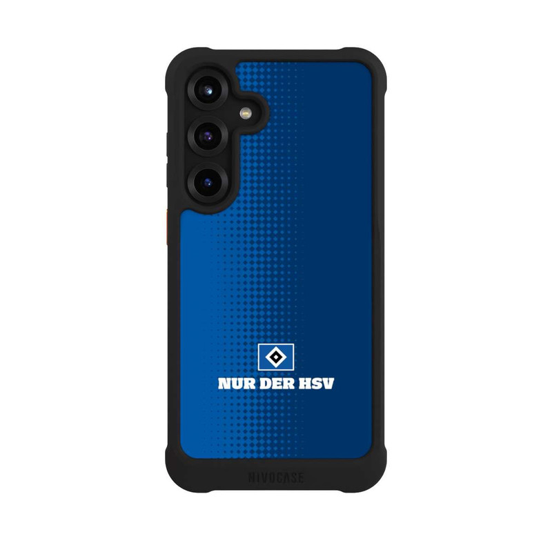 Galaxy S25 + NIVOmax Nur der HSV - Rautenraster Blau