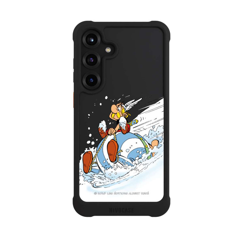 Galaxy S25 + NIVOmax Asterix & Obelix Schlitten Transparent