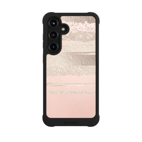 Samsung Galaxy S25+  NIVOmax Glitter Layers (Rosé/Silver) Glitterlook