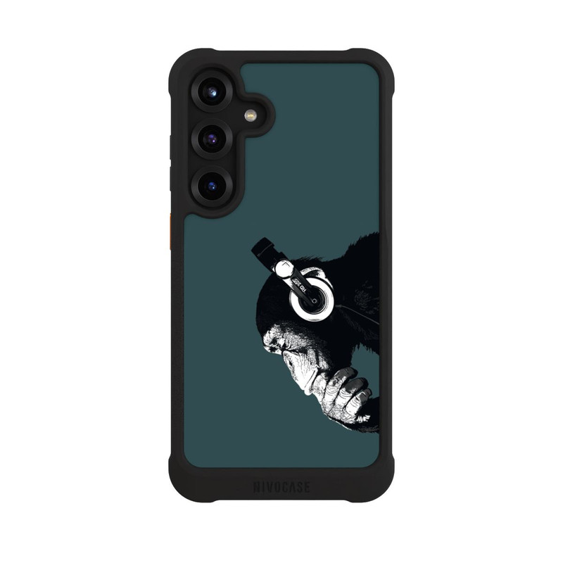 Galaxy S25 + NIVOmax Denkender Affe Blau