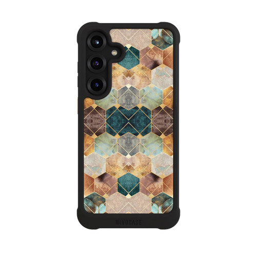 Samsung Galaxy S25+  NIVOmax Naturfarbene Sechsecke und Diamanten