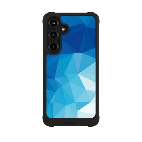 Samsung Galaxy S25+  NIVOmax Mosaïque Polygonale Bleue