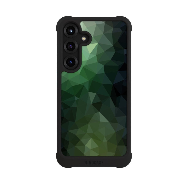 Galaxy S25 + NIVOmax Polygonal Mosaic Green