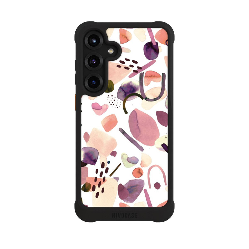 Galaxy S25 + NIVOmax Abstrakte Formen aquarell lila