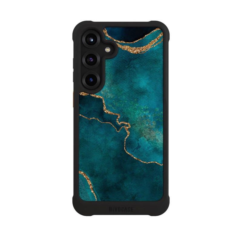 Galaxy S25 + NIVOmax Edelstein glänzend aquamarin