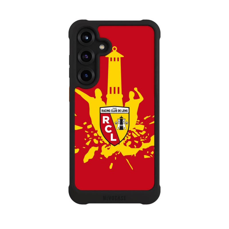 Galaxy S25 + NIVOmax RC Lens Turm Gelb auf Rot