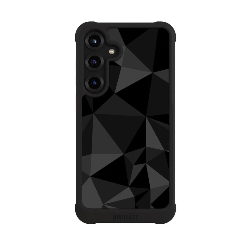 Galaxy S25 + NIVOmax Motif Polygone Noir