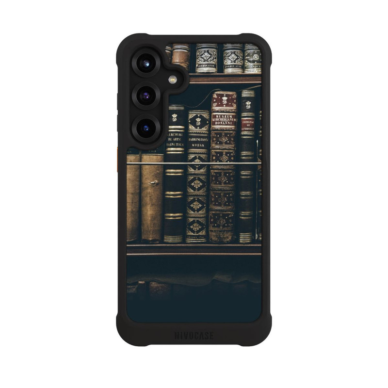 Galaxy S25 + NIVOmax Book Stack Dark