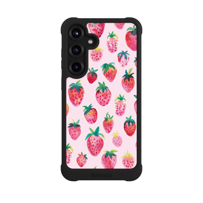 Galaxy S25 + NIVOmax Aquarell Erdbeeren