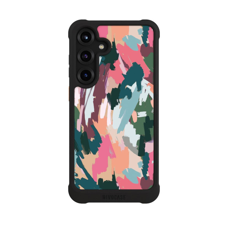 Galaxy S25 + NIVOmax Abstrakte künstlerische Textur Rosa