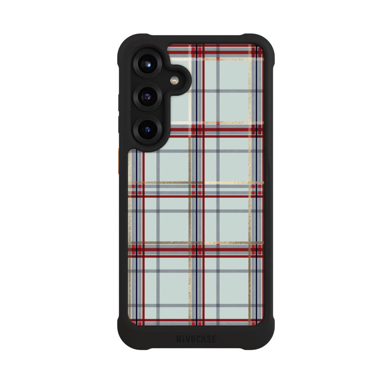 Galaxy S25 + NIVOmax Tartan Blue