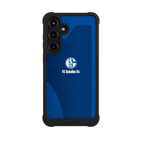 Samsung Galaxy S25+  NIVOmax Schalke 04 Blauer Hintergrund Mit Logo