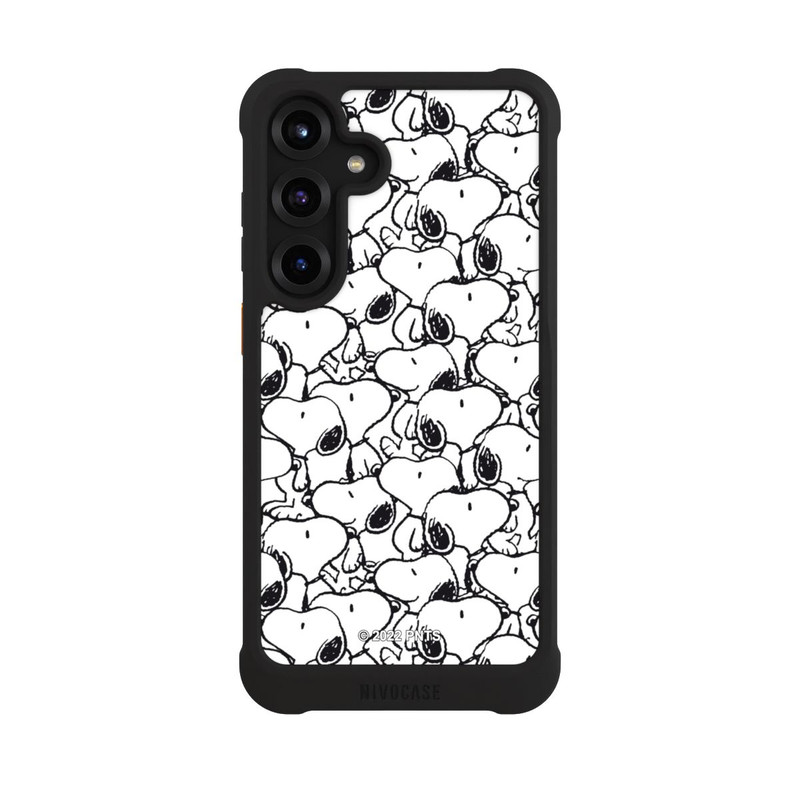 Galaxy S25 + NIVOmax Snoopy Muster Schwarz und Weiß