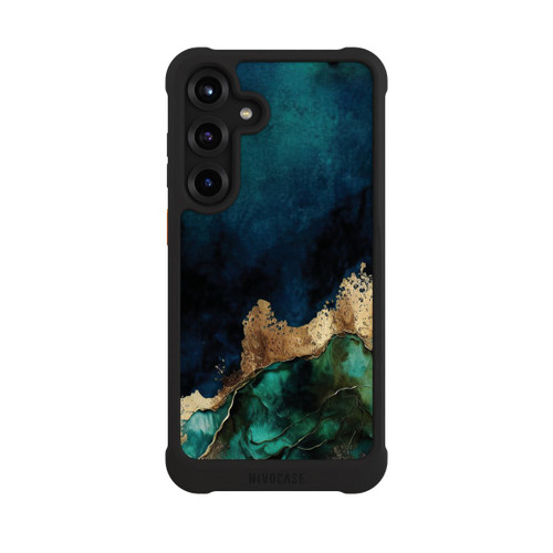Samsung Galaxy S25+  NIVOmax Bleu pétrole avec or