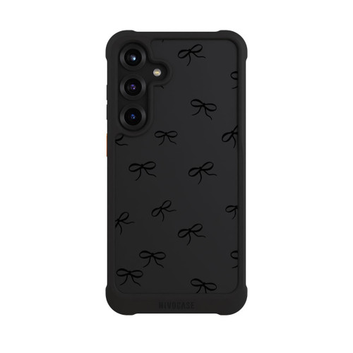 Samsung Galaxy S25+  NIVOmax Schleifen Muster Schwarz Transparent