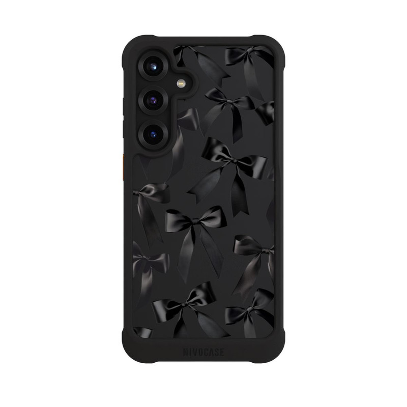 Galaxy S25 + NIVOmax Noeud en Satin Noir
