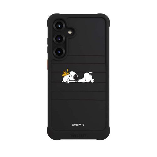 Samsung Galaxy S25+  NIVOmax Snoopy Woodstock Streifen Peanuts Transparent