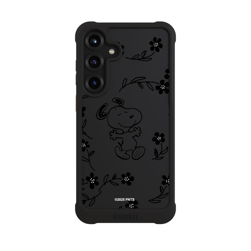 Galaxy S25 + NIVOmax Snoopy und Flowers Transparent