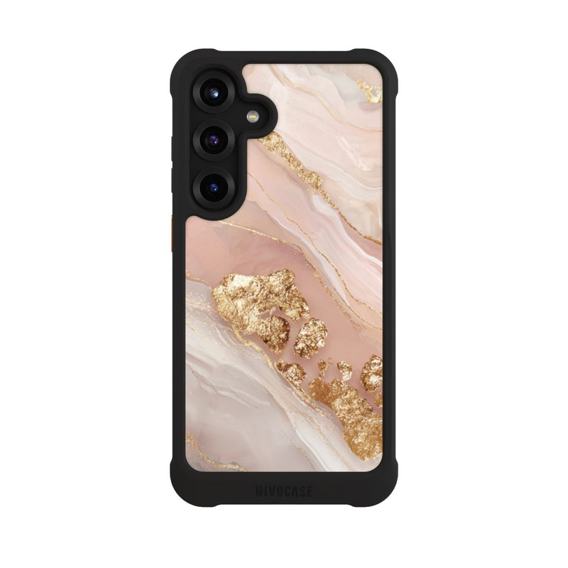 Galaxy S25 + NIVOmax Eleganz Gold Marmor