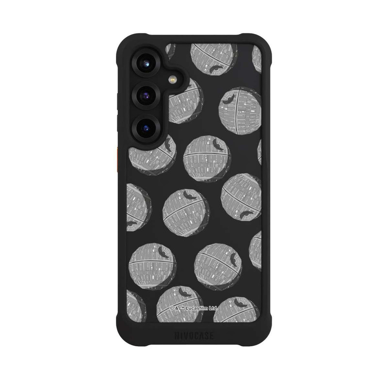 Galaxy S25 + NIVOmax death-star-pattern-transparent