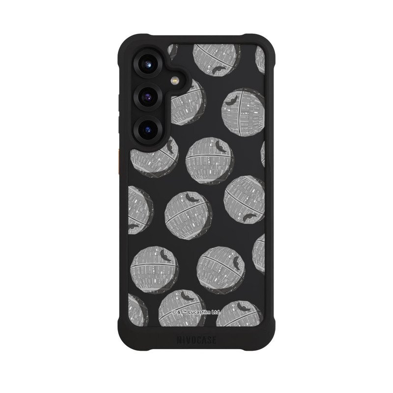 Galaxy S25 + NIVOmax death-star-pattern-transparent